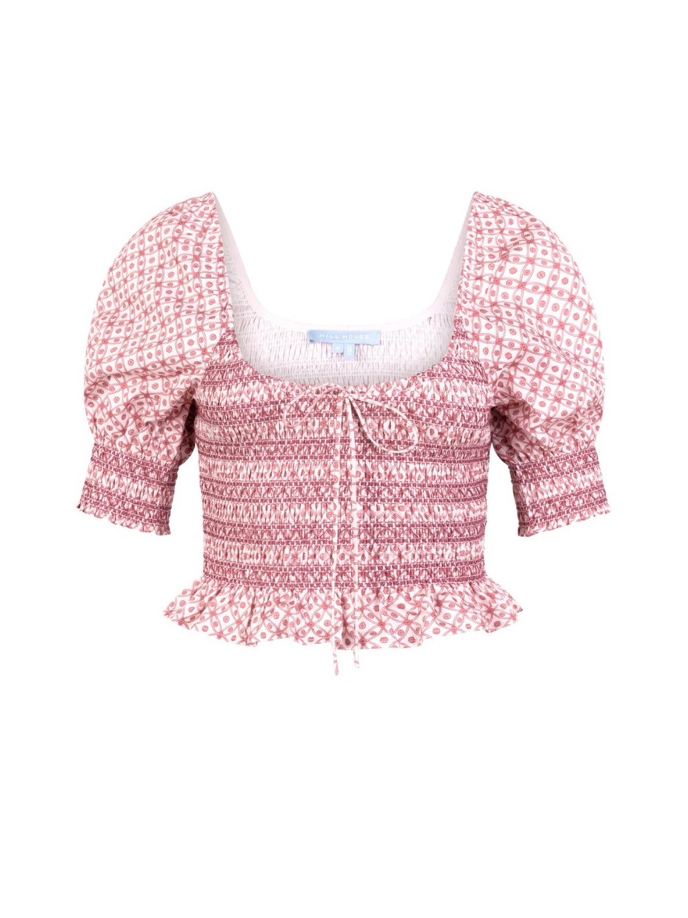 NWT Hill House Home The Madeline Nap Top - Rose Circular Lattice Size M